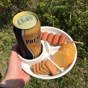 일본 캠핑용 바베큐 접시 휴대용 어린이 1인용 유아용 식판