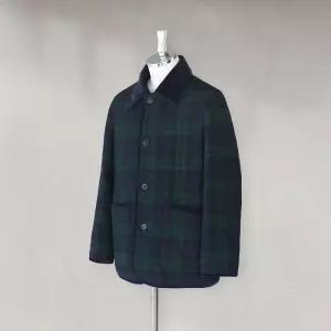 매장정품 HAZZYS 헤지스 남성 체크 퀼팅 하프코트 HZCO5D464E2 1374619