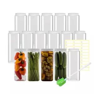 냉동실 수납 정리 세트 B 사각1호 16개+세척솔+네임택