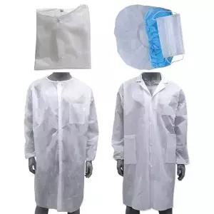 일회용 위생 가운 견학 방문자 실험복 세트 위생복 방문