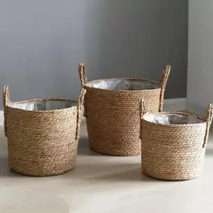 청년리빙 라탄 화분 바구니S