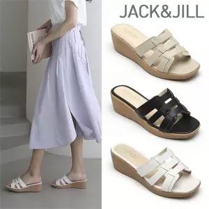 [잭앤질] 격자트임 웨지힐 샌들(JB1354)