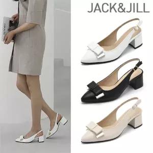 [잭앤질] 뾰족코 리본 골드 슬링백(JA2112)