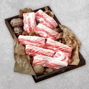 [국제식품] 우리돼지 한돈 냉장 칼집 벌집 삼겹살 400g(구이용,바베큐용)