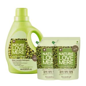 네이쳐러브메레 녹두 세제 용기 리필 1+2 세트 아기세제