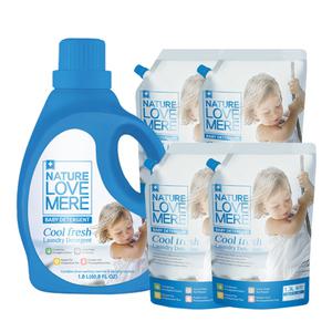 네이쳐러브메레 쿨 프레쉬 세제 용기 리필 1+4 세트 아기세제