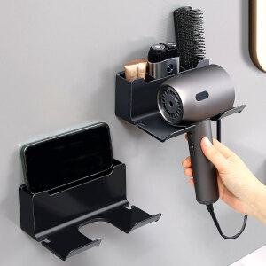 무타공 욕실 헤어 드라이기거치대 수납형 고대기거치대 홀더 벽걸이