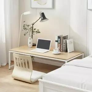 [나인홈가구]일자형 좌식 책상 컴퓨터 학생 테이블 철제 원목 데스크 1200