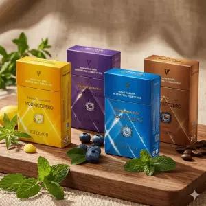 복스니코제로 무니코틴 허브담배 연초형 1갑 / 4가지맛 / 비타민 담배 허브스틱 초 보조제 파이프