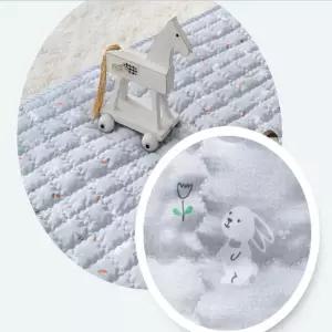 100% 유아 방수요 뮤트 뱀부 래빗 누빔 M사이즈 2종 2컬러 땀 흡수 항균 알러지 케어 신생아 아기 이불