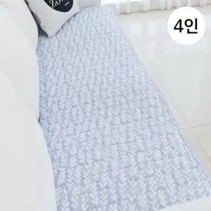 여름 시원한 심플 인견 쇼파패드 마루 블루 4인용 1P 미끄럼 방지 소파 덮개 깔개 방석