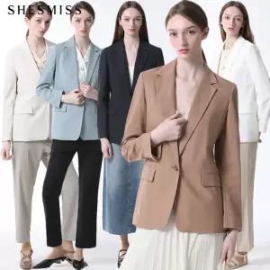 [쉬즈미스] 린넨 원버튼 자켓