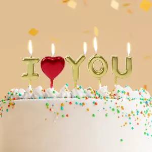 [비투비월드][월데코] 해피니스 레터링 생일초 3p 케이크장식 하트초