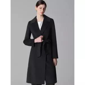 [하프클럽/쉬즈미스]울 벨티드 히든버튼 롱 코트 (택가격 428000원)