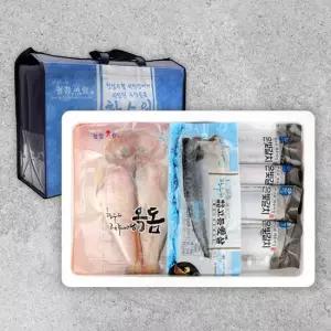 [제주 한림수협] 제주 은갈치 400g x 2미)+옥돔 180g x 2미)+고등어 150g x 10팩) 혼합 선물세트+부직포