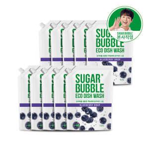 슈가버블 친환경 주방세제 블루베리드롭 리필 1.2L x 10개