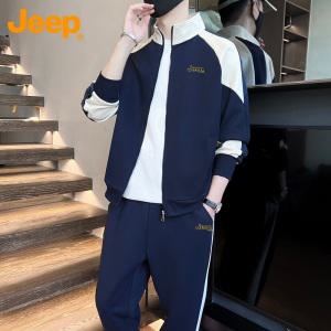 JEEP 남성 봄 캐주얼 루즈핏 트레이닝복세트