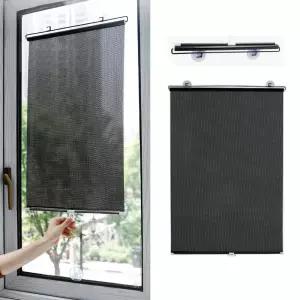 간편설치 창문 햇빛가리개 블라인드 사무실 썬쉐이드 창문용 차광막 햇빛차단 롤업 가림막 커튼 58 x125cm