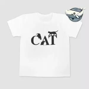 ONM 고양이 캐릭터 티셔츠 여름 면 반팔 홈웨어