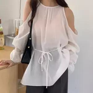 빅사이즈 503 배기오프숄더블라우스 DDDU177