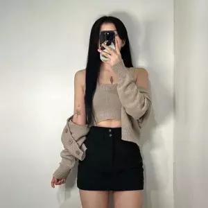 ONM 나시 가디건 세트 여성 뷔스티에 크롭 니트 2컬러