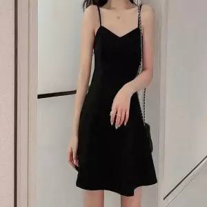 ONM 여자 페미닌 모던 실루엣 슬림 뷔스티에 쉬폰원피스