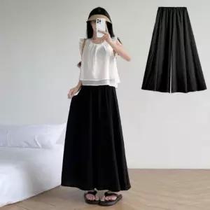 ONM 여자 나풀나풀 블랙 치마바지 편한 여름 스커트팬츠