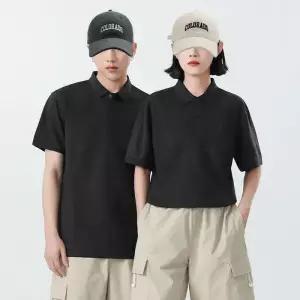 ONM 남자 여자 커플 단체티 깔끔 무지 카라 반팔 티셔츠