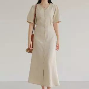 빅사이즈 505 여리스타일브이끈원피스 DWBU555