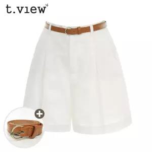 (택가 89000원)[티뷰] 벨티드절개포켓4부팬츠_V5B-CPT031