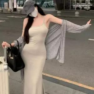 ONM 여성 7컬러 여름 끈나시 롱원피스 여유핏 홈웨어룩