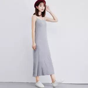 ONM 베이직 무지원피스 민소매 끈나시 여성 롱 원피스