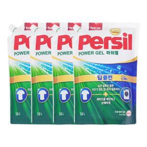 퍼실 딥클린 파워젤 드럼/일반 겸용 리필 1.5L x4