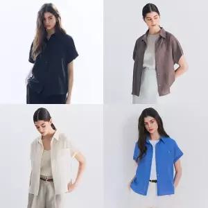 시원한린넨반팔셔츠4종세트