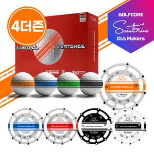 [4다즌/무료배송]세인트나인 컨트롤 디스턴스 골프볼+아이체크 퍼팅라인 거리측정 볼마커