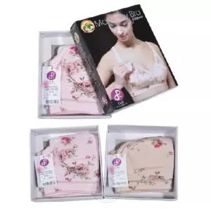 따뜻한잡화점 노와이어 B컵 플라워수유브라 똑딱이수유브라