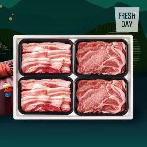 우리돼지 무항생제 한돈 선물세트 1.6kg 오겹살+목살)