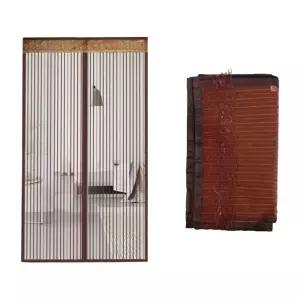 OW 현관문 자석 모기장 브라운 90X210 문틀 자동개폐 철문 간편설치 해충 방문