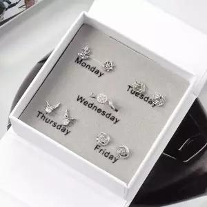 [더블유쇼핑]블링포유 귀걸이 4종   반지 세트 쥬얼리 선물세트_11014121_588404