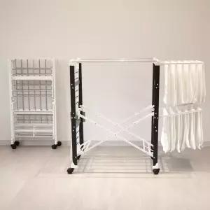 국산 튼튼한 엔드세이브 폴딩 빨래건조대 2colors 이동접이식 이불건조대