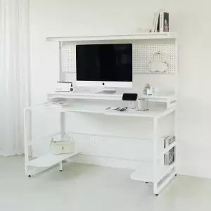 프로몬스터 화이트 컴퓨터 책상 게이밍 데스크 1000 1400