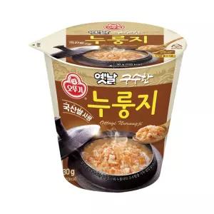오뚜기 옛날 구수한 누룽지컵 30g 7개 국산쌀 1인분 캠핑 아침밥