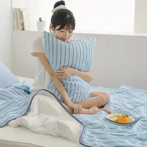 [바자르][신규컬러 출시] 썸머빌리지 먼지없는 냉감 양면 여름 차렵이불세트+패드(Q)