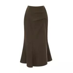 (택가 99000원)[티뷰] 핀턱셔링머메이드스커트_V6A-CSK005