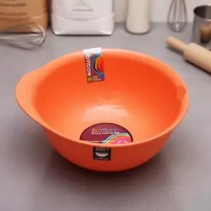 레인보우 믹싱볼 (중) 플라스틱 샐러드볼 바가지 무침 그릇 야채 쌀세척 보울 2.4L