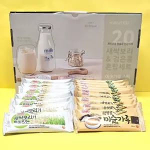 미숫가루 새싹보리 검은콩 선식 아침 식사 대용 곡물차 건강식 간편식