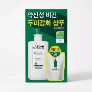 라보에이치 두피강화샴푸 탈모증상완화 750ML 리필 기획(+600ML 리필)