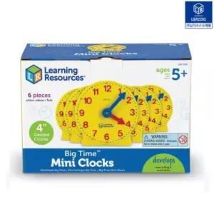 시계교구 시간학습 그룹용 소형 모형시계 6개 예비초등학습