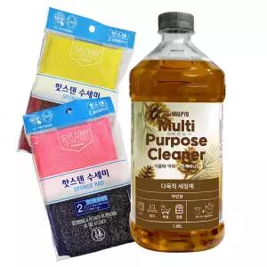 말표 다목적세정제 파인솔향 수세미 세트 핫스텐 찌든때 욕실 기름때 동물병원
