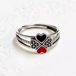 순은반지 하트여왕의 행운클로버 프리사이즈